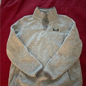 Quarter zip grey sweater from LL Bean
